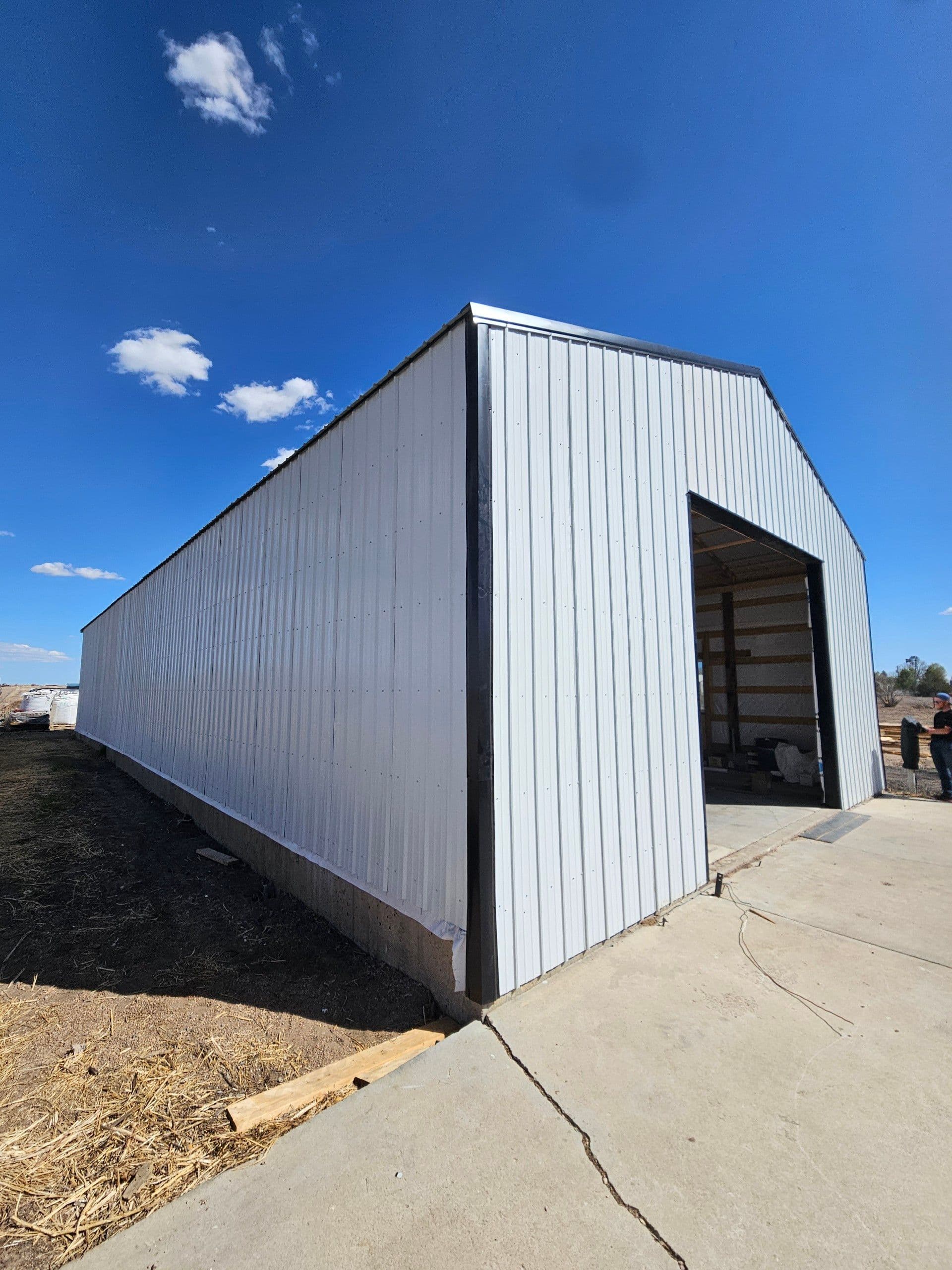 Finished pole barn exterior, Eaton, Colorado