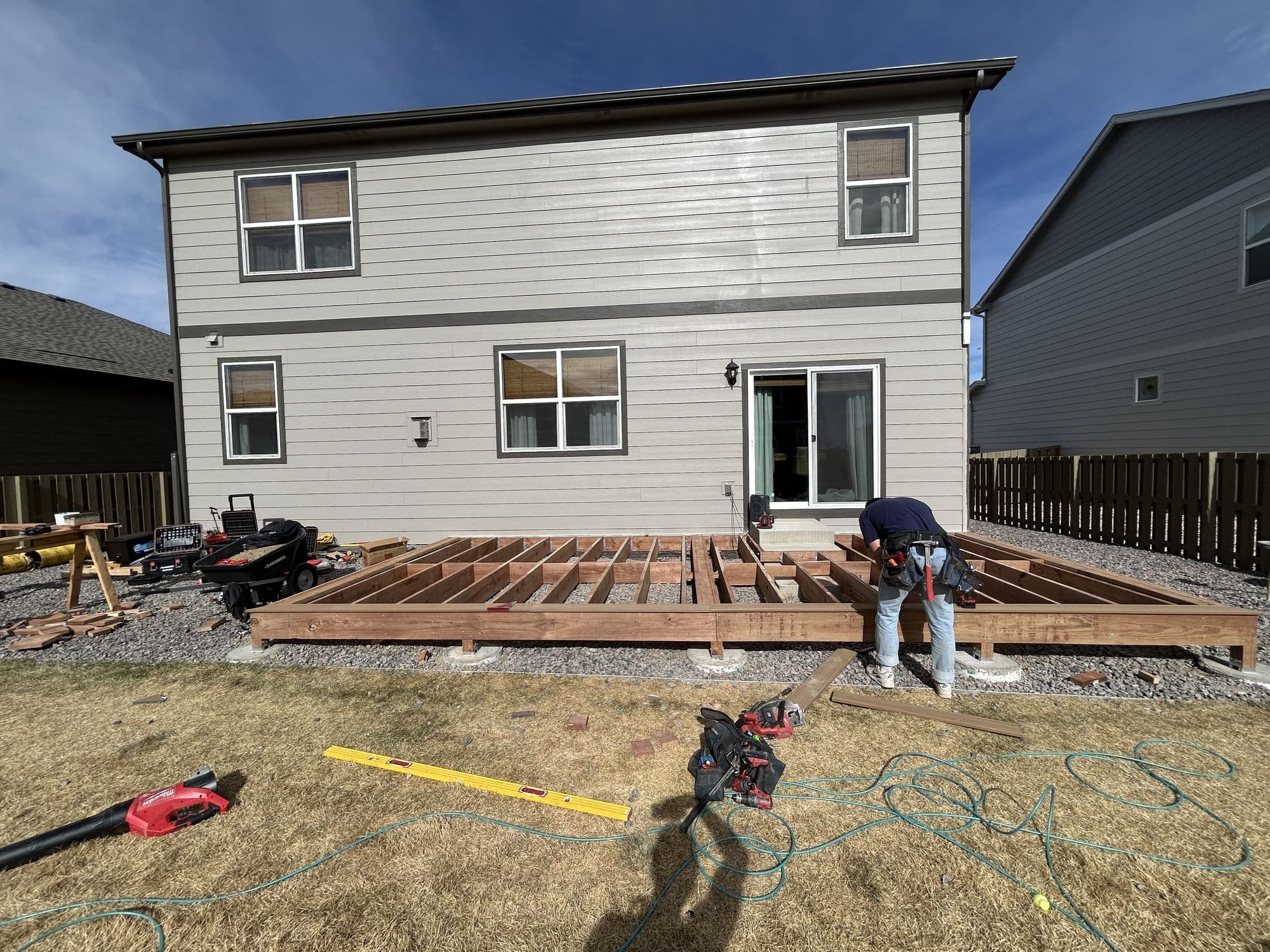 Deck with French door access, Johnstown, Colorado